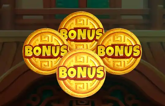 Moedas douradas de bônus do slot Fortune Snake ativando a rodada de bônus